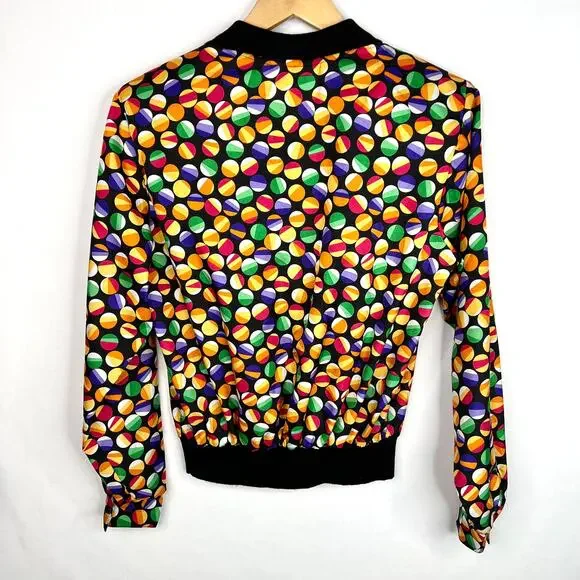 Vintage 80s Notations Funky Circle Blouse Small - Picture 5 of 5